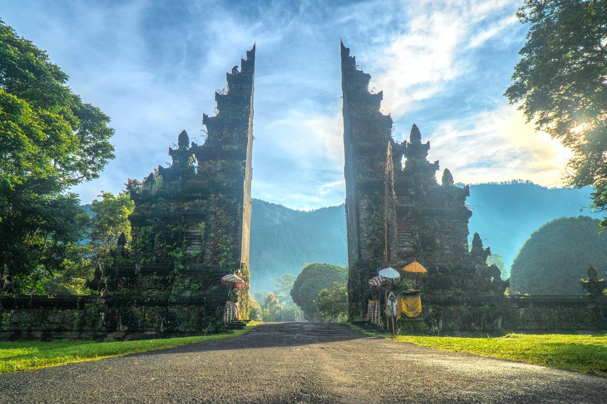Handara Gate Under Blue Sky